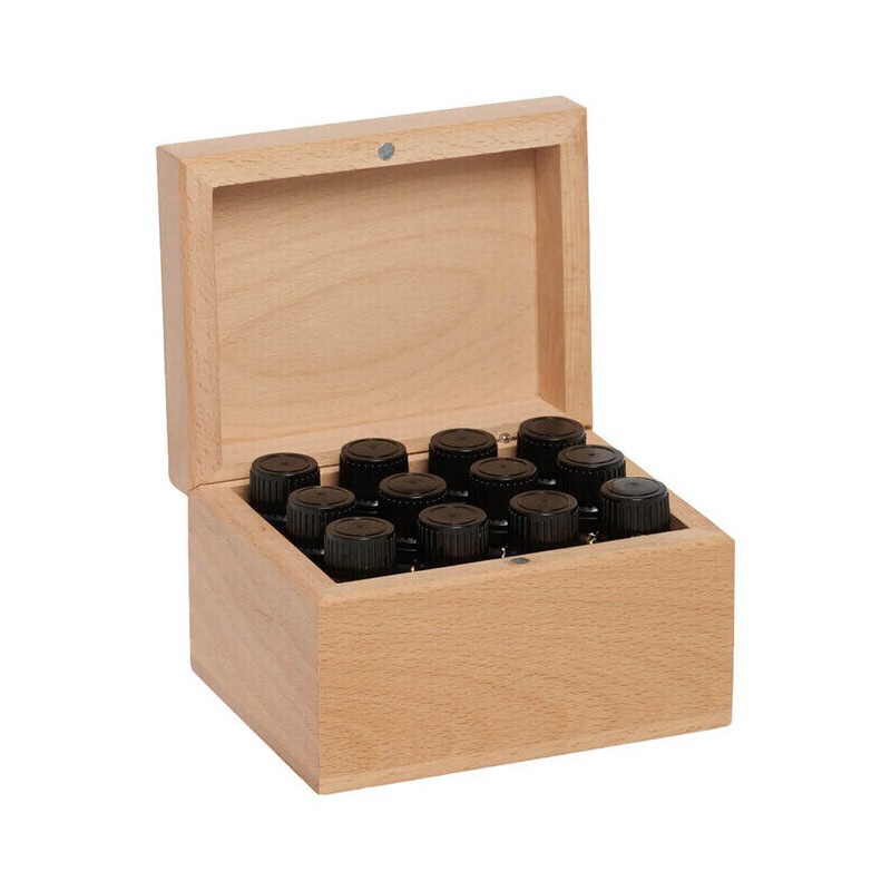 ECO. Modern Essentials Wooden Essential Oil Storage Box, 12 Slots