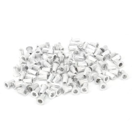 Pack of 100 / Plated Tension Rivet Nuts Aluminium Flat Head and Vertical Rivet Nut M3 (M4 x 100 Pieces)