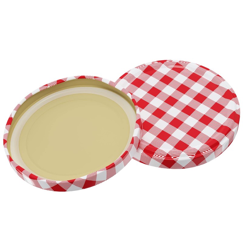Wellgro® Preserving Jars with Screw-On Twist Off 82 Checked Lids