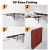 FreeTec Folding Shelf Bracket 12'' Outdoor Heavy Duty Long Release