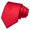 JEMYGINS Red Formal Necktie and Pocket Square, Hankerchief and Tie