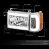 D SOLUTIONS LED DRL Headlight Assembly Headlamp Compatible with 1987-1991