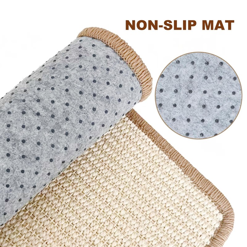 Abuzabu 2PCS Rabbit Scratching Mats, Natural Sisal Bunny Scratch Pad