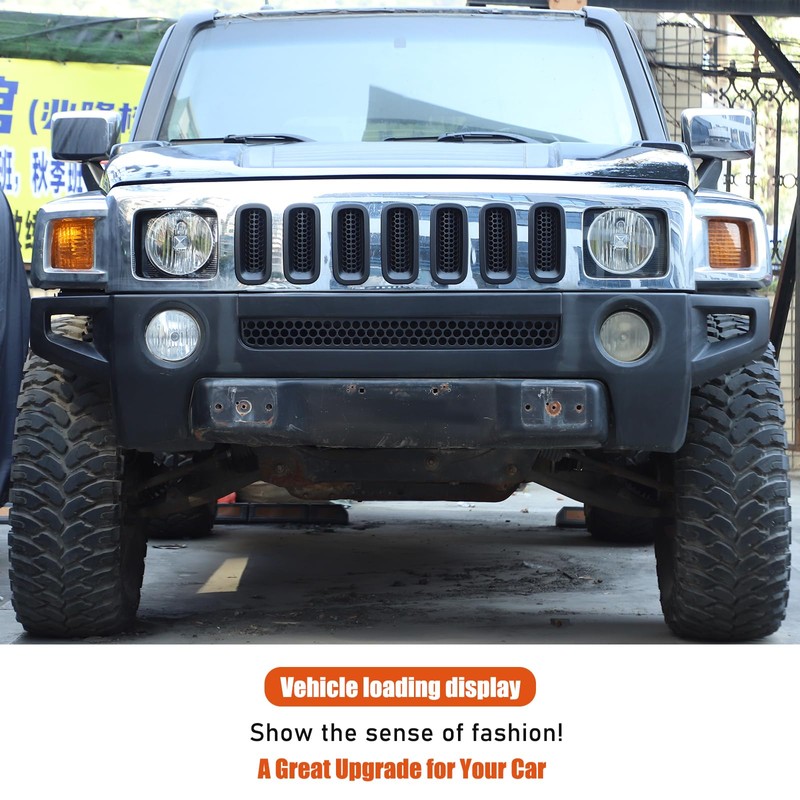 PIUGILH Front Bumper Grill Inserts Mesh Cover Compatible with Hummer