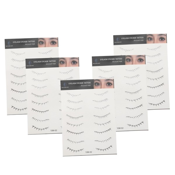 VICASKY 5 Sheets Lower Eyelash Tattoo Stickers Makeup Lash Stickers