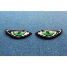 Ivamis Iron on Green Eye Patches- 2x0.8 inch - P6238