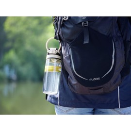 Leifheit Tritan Bottle Flip 550 ml, 100% Leak-Proof Sports Bottle, One Hand Opening, Lightweight and Shatterproof Water Bottle, Fruit Filter, Sustainable Water Bottle, BPA-Free, Silver