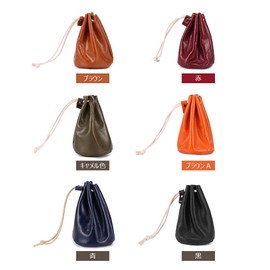 Whatna CL-1019 Thick Hand Cowhide Coin Purse, Women's Drawstring Bag, Mini Jewelry Book, Earphone Storage Case, Book, Leather, Waterproof, For Home, Travel, Business Trips, Convenient To Carry, Braun