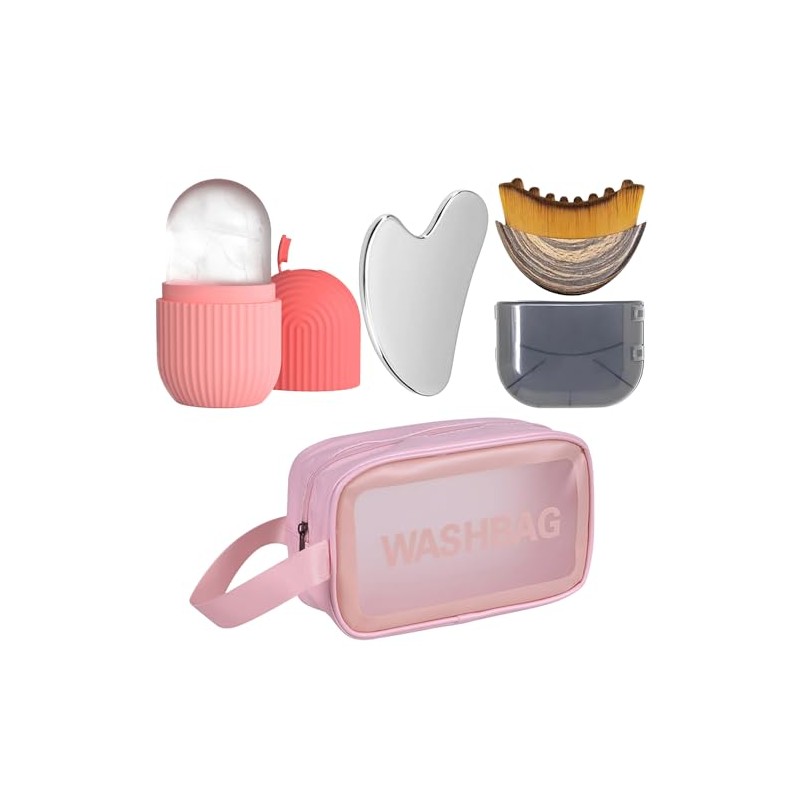 GUIBELL Set de Cepillo Facial Drenaje Linfático con Herramienta Gua