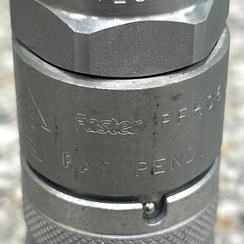 Faster FFH06 12 SAE Flat Face Hydraulic Coupler