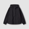 JAJU [JAJU] Women's Crinkly Hood Short Jumper_Black