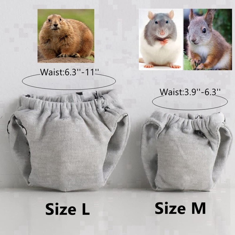 FORZENA Reusable Washable Squirrel Diapers Highly Absorbent with Strong &