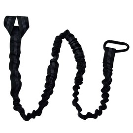 OZXNO 1 Pcs Paddle Leash Kayaking Stretchable Kayak Paddle Holder Tool Lanyard Black Kayak Rod Leash with Carabiner