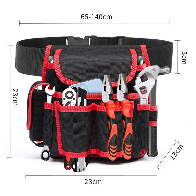 Tool Belt, Small Tool Pouch with Belt Clip, Collapsible Tool