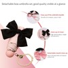 Baestappy Pink Bow Umbrella,Mini Compact Windproof Folding Umbrella for Rain