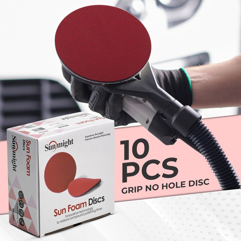 Sunmight Sunfoam Grip No Hole 6 Inch Sanding Discs -