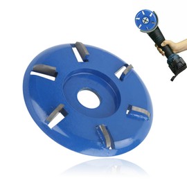 Wood Carving Disc, 6 Teeth Steel Milling Cutter Woodworking Tool Stump Remover Angle Grinder Wood Carving Disc Angle Grinder Accessories for Wood Carving (Arc Blade)