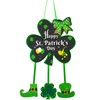 Jetec Happy St. Patrick's Day Decor Shamrock Door Sign Irish