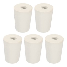 sourcing map Rubber Conical Plugs 15 mm to 20 mm with 8 mm Hole Test Tubes Plugs White for Lab House Pack of 5