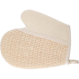 Guantes de Baño Exfoliantes de Lino Beige PLAFOPE 2 Piezas para Cuerpo