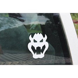 Bowser Mario Brothers Character Decal Vinyl Sticker|Cars Trucks Vans Walls Laptop| White |5.5 x 4.5 in|CCI961
