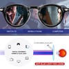 JFXQDR Round Blue Light Blocking Glasses, Retro Computer Gaming Eyeglasses