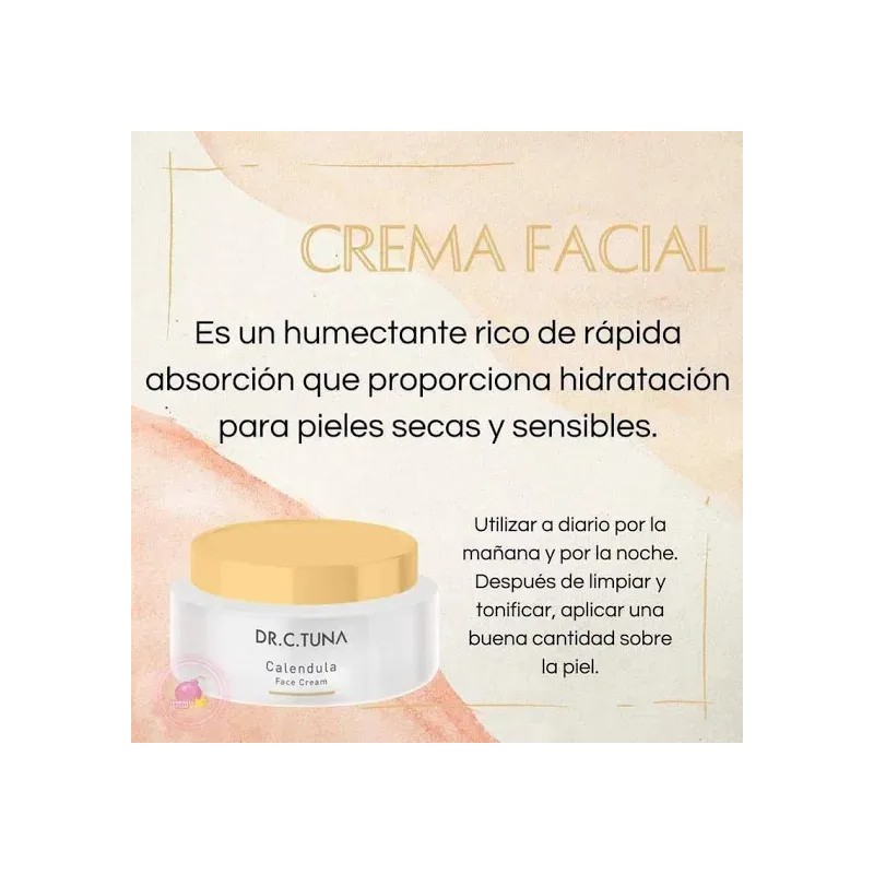 Crema Facial Caléndula 50ml Farmasi Tuna Tipo Piel Seca Sensible