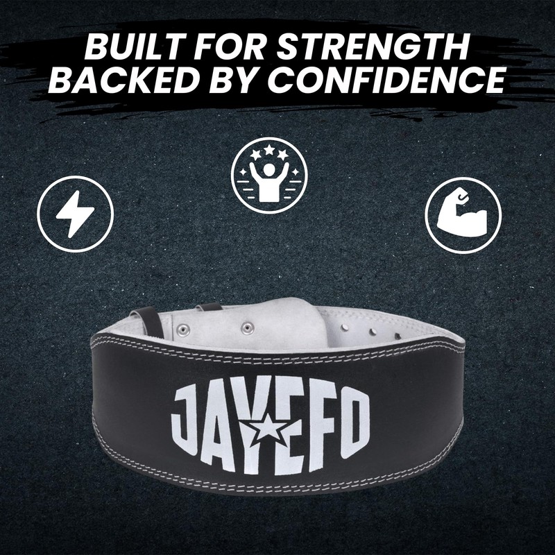 Jayefo Leather Buckle Weightlifting Lumbar Support Safety Belt Back Brace