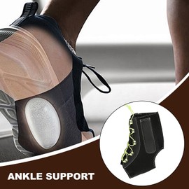 Ankle Stabilizer Brace,Sprain Sleeve Protector Arch Support - Adjustable Sports Wrap Sleeve Preventing Sprains for Golf Running Cycling Football Walking