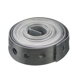 Gkhlg 3/4 Inch×10FT Galvanized Steel Banding Strap with Perforated Holes Metal Strip for Fence Brackets Pipe Support Hanging Applications and Professional Use (Thickness 0.4mm*1)