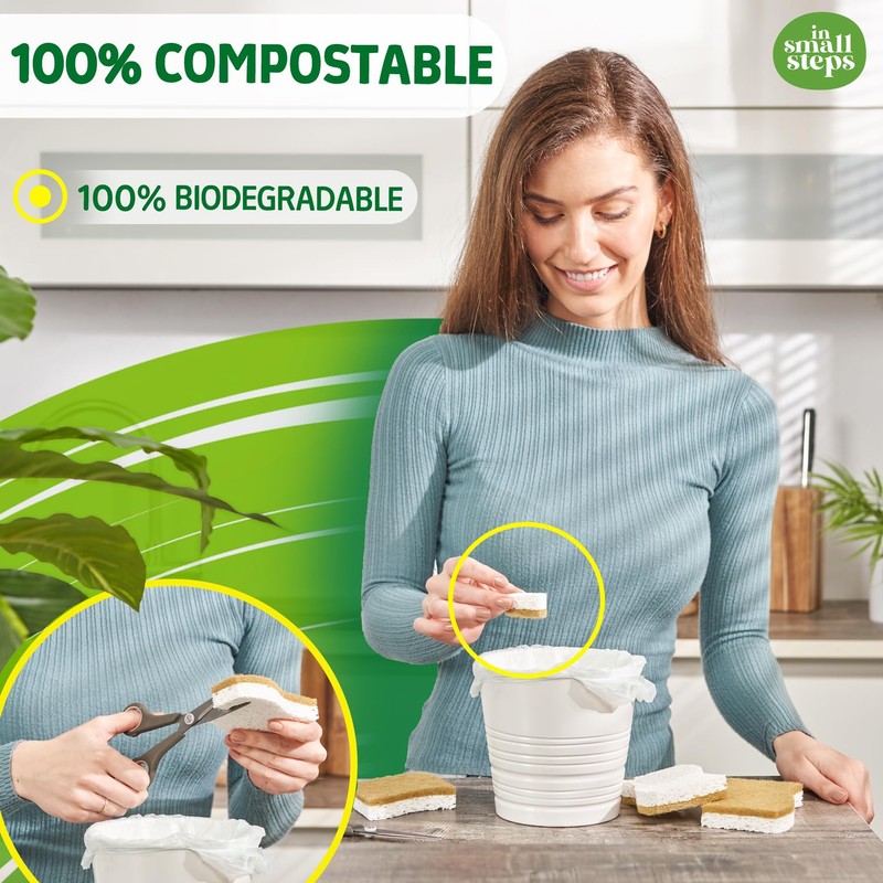 In Small Steps Eco Friendly Dish Sponges for Washing Up