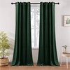 RYB HOME Extra Long Hunter Green Velvet Curtains 102 inches,