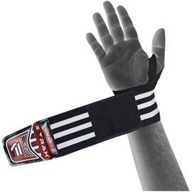 EMRAH ''HEAVY DUTY'' Weight Lifting Wrist Wraps Gym Straps Crossfit Bodybuilding Power Training Workout Exercise (Black)