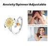 NMAVXKLI Sunflower Bee Rings For Women Jewelry For Anxiety Sterling