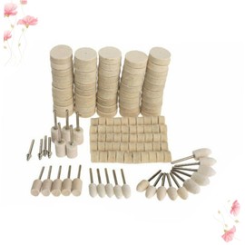 FUNOMOCYA 129pcs Wool Polishing Wheel Set Felt Grinding Buffing Pad Kit for Rotary Tool Metal Surface Waxing Automotive Jewelry