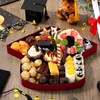 Tellingyou 13.7'' Fillable Grad Cap Cardboard Serving Tray for Charcuterie