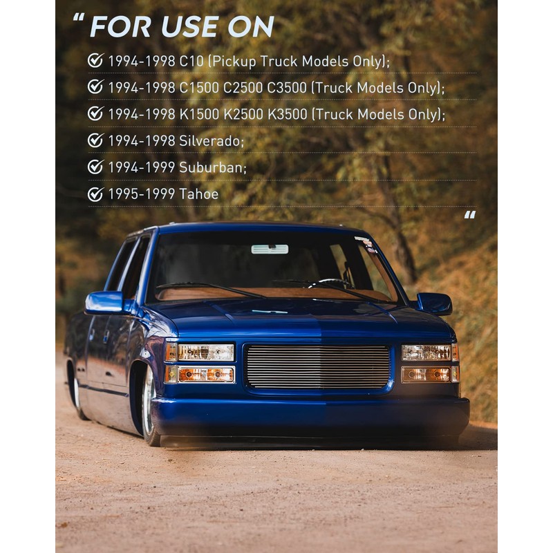 Nilight Headlight Assembly Compatible with 1994 1995 1996 1997 1998