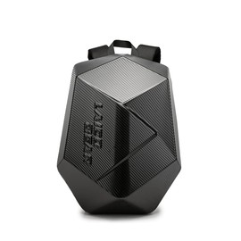 mjmoto Motorcycle Backpack for Men Waterproof Carbon Fiber Motorbike Helmet Backpack Expandable Rear Seat Bag Moto Travel Luggage (carbon black)