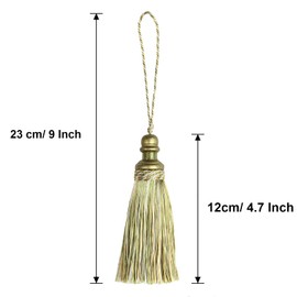 HedongHexi 2 Pack Tassel Key Tassel with Loops, Handmade Tassel Craft, DIY Accessories for Home Decoration