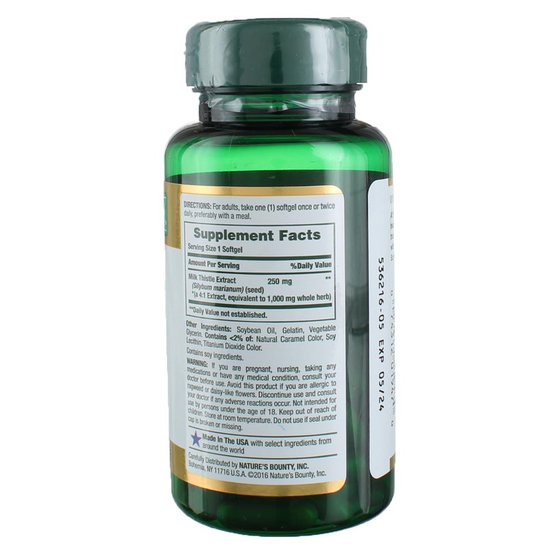Nature's Bounty Milk Thistle 1000 mg, 50 Softgels (3 Pack)
