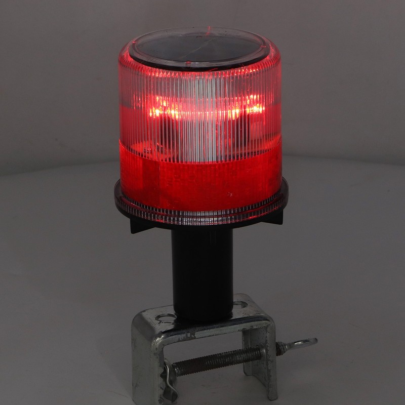 Solar Powered LED Strobe Robust Reflective Waterproof Beacon Warning Light