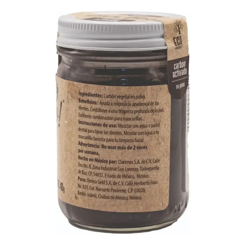 Kit 2 Carbón Activado Polvo Vegetal 40 G Bam Boo!