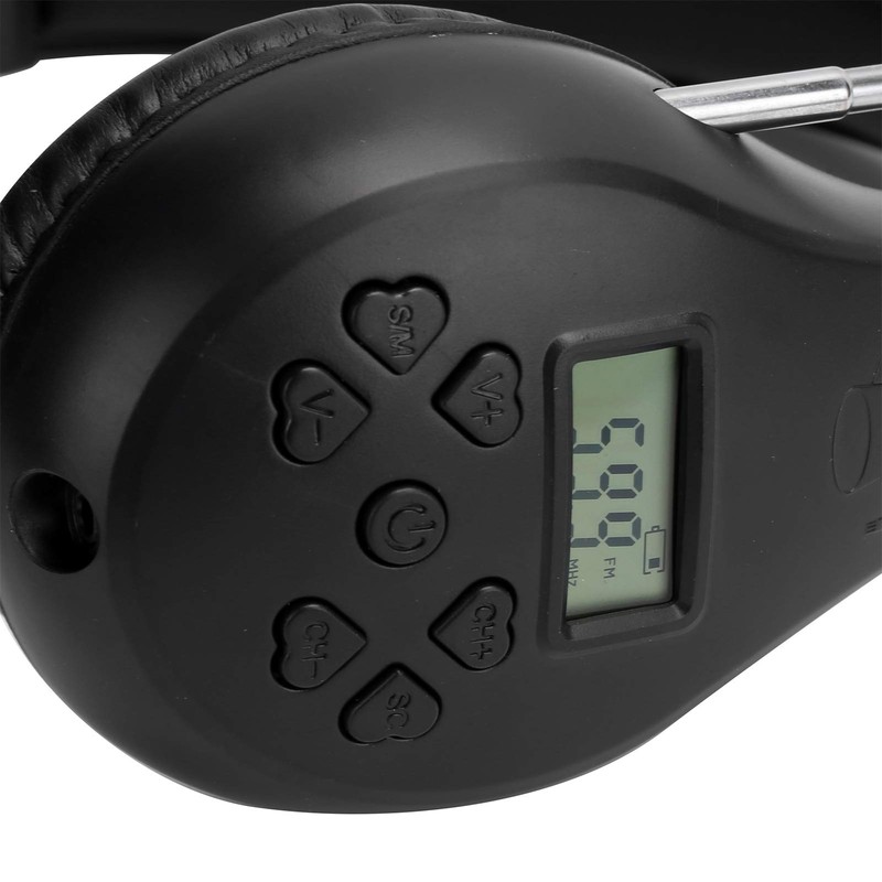 Vbestlife Personal FM Radio Headphones, 3.5mm Teaching Headset, External Antenna