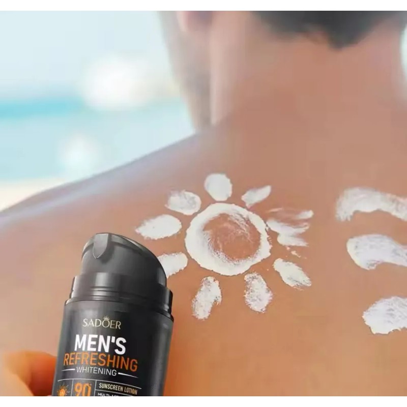 Protector Solar Para Hombre, Aclarante, No Graso, Spf 90
