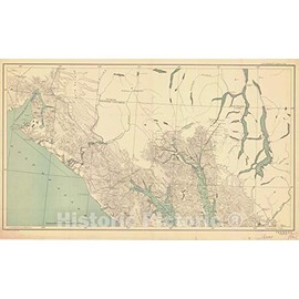 Historic Pictoric Vintage Map - Tongass Sheet No 1 Yukon - British Columbia Boundary Line, AK, 1924 NOAA Topographic - Vintage Wall Art - 40in x 24in