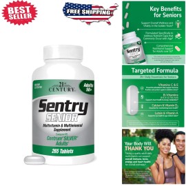 Gluten-Free Sentry Senior Multivitamins - 265 Unflavored Tablets for Wellness
