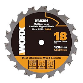 WORX WA8304 120 mm Multi-Purpose Blade for Wood/Metal - Silver