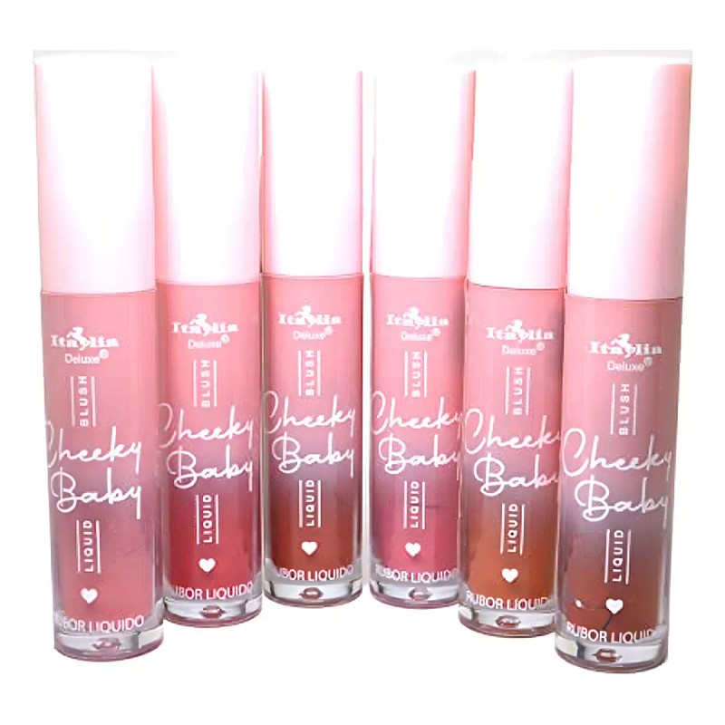 Italia Deluxe Set de 6 rubores mate suaves cheeky baby