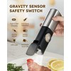 Sangcon Gravity Electric Salt and Pepper Grinder Set [Upgraded Larger