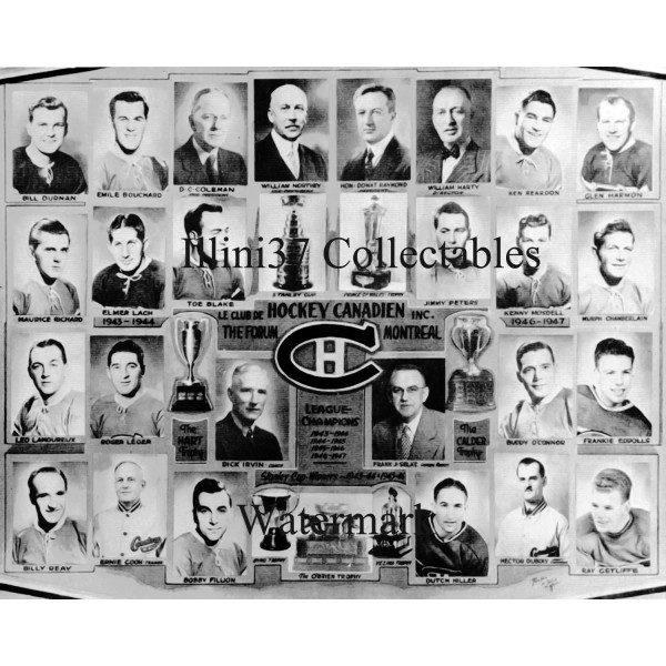 Unbranded 1947-48 MONTREAL CANADIENS 8X10 TEAM PHOTO PICTURE